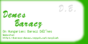 denes baracz business card